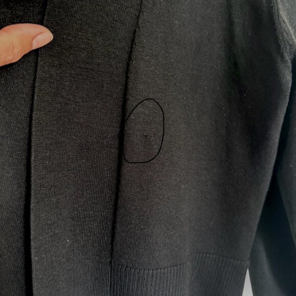 Calvin Klein Black Open Front 3/4 Sleeve Shrug - Picture 7 of 7